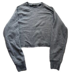 Brandy Melville charcoal grey cropped crew neck